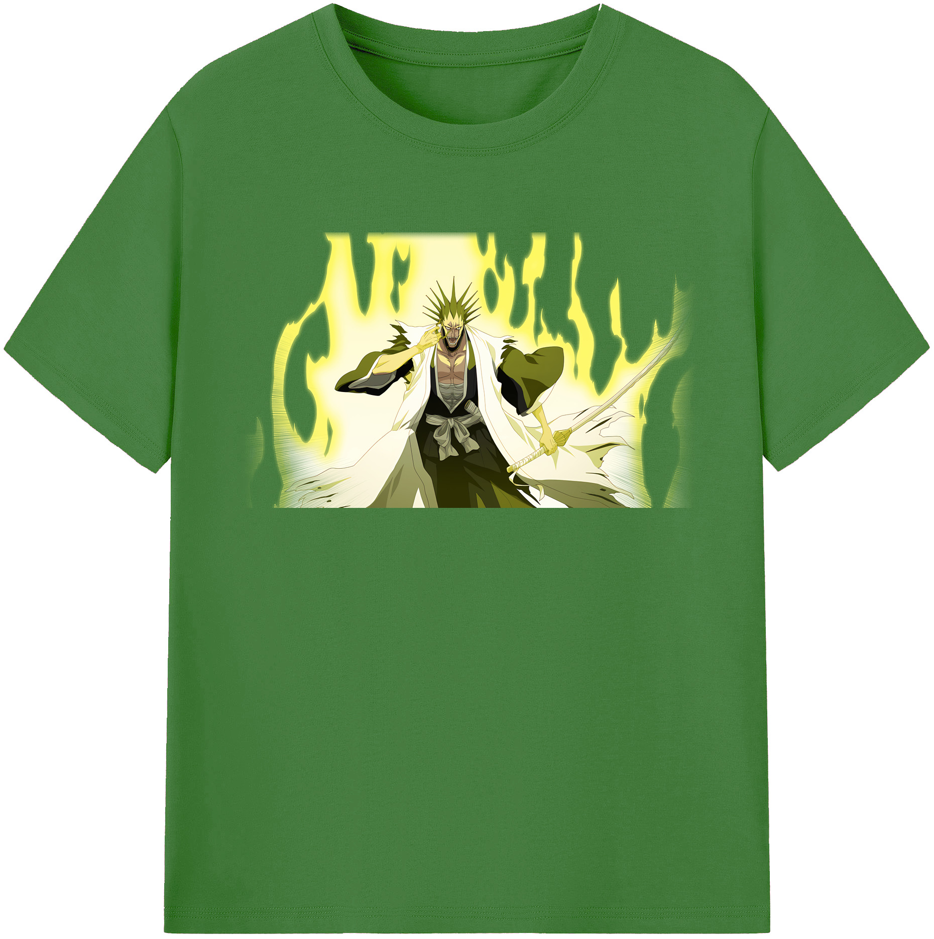 （画像用） ブリーチ ざらき けんぱち BLEACH Zaraki Kenpachi レディースカジュアルプリントTシャツ（綿100％）